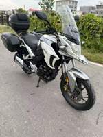 Moto de tourisme aventure monocylindre 190cc refroidie par air, moto de banlieue avec valises latérales et coffre de toit