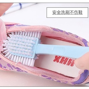 Cepillo para zapatos de cinco lados con cerdas de nailon, cepillo de limpieza de doble cara para el cuidado del calzado - Product Image 3