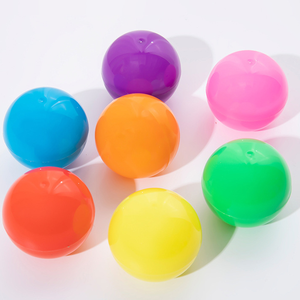 Оптовая продажа, Детские прозрачные твердые цветные, 60 мм, 65 мм, 75 мм, 80 мм, 100 мм, пустые яйца, дешевые, пользовательские игрушки, торговый автомат, пластиковые капсулы - Product Image 5