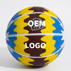 Harga langsung pabrik ukuran kustom 7 menyerap kelembaban Logo bola basket kustom