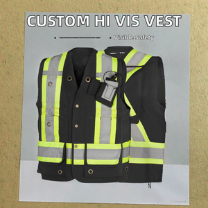 เสื้อกั๊กทำงานแบบสะท้อนแสงสีตามสั่ง มีซิปกระเป๋า ป้องกันการโจรกรรม ได้รับมาตรฐาน CE ตรวจจับเข็มได้ ผลิตจากโพลีเอสเตอร์ ปลอดสารพิษ เหมาะสำหรับทุกเพศ - Product Image 2