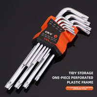 Riley Factory Direct Supply Plum Blossom Hexagon Socket 9-Piece Set Long Star Shaped Rice Wrench for Repair Hand-Power Source