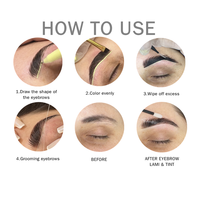Teinture pour sourcils instantanée du fabricant d'origine, teinture pour sourcils pré-mélangée, longue durée, 7 jours, gel henné pour sourcils