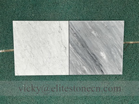 Carrelage en marbre blanc gris poli 12x12, carreaux en pierre naturelle pour sol et mur
