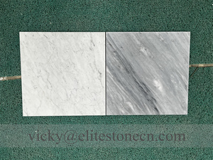 Carrelage <span class=keywords><strong>en</strong></span> marbre blanc gris poli 12x12, carreaux <span class=keywords><strong>en</strong></span> pierre naturelle pour sol et mur - Product Image 4