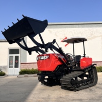 Mini tracteur à chenilles en caoutchouc de sortie d'usine en Chine Moteur diesel 80hp 100hp Motoculteur rotatif avec semoir Composants d'engrenage agricole