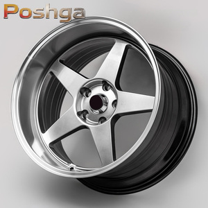 Jantes Flow Forming à rebord profond 15 16 17 18 pouces, <span class=keywords><strong>5</strong></span> branches, 4x100 5x100 5x114.3 pour Civic, Subaru WRX, JDM et voitures particulières - Product Image 1