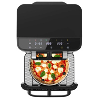 Four à friture à air chaud multifonctionnel en acier inoxydable OEM&ODM à double panier 9+9L pour 4 pizzas avec contrôle numérique et écran LCD pour usage domestique