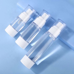 Nouvelle conception d'emballage cosmétique, flacon pompe sans air rotatif, 15 ml, 30 ml, 50 ml, flacon pulvérisateur sans air rond blanc - Product Image 6