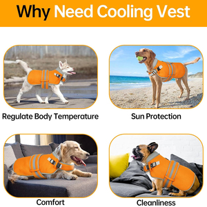 Pet Dog <b>Cooling</b> Vest <b>Jacket</b> for Summer Outdoor Beach Walking Hiking Adjustable Straps Pet Shirt Harness Vest <b>Cooling</b> <b>Jacket</b> - Product Image 4