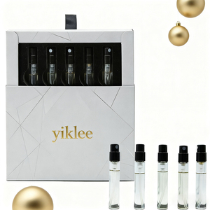 Caja de Embalaje Personalizada con Cinta Dorada para Muestras de Perfume, Kit de Descubrimiento de Perfumes con 5 Aromas Variados - Product Image 1