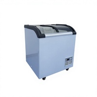 Congélateur coffre commercial à porte vitrée pour glaces SD-420Q, Réfrigérateur îlot monotempérature