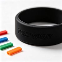 Bracelet et bracelet en silicone personnalisés avec logo, sportifs, imperméables, flexibles, écologiques, imprimés à l'écran, pour cadeaux promotionnels originaux