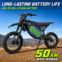 Moto électrique tout-terrain OEM 3000W de puissance maximale, batterie lithium 48V 22.5Ah, 3 vitesses, vitesse maximale 60KM/H, autonomie 50KM, freins hydrauliques