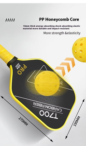 <span class=keywords><strong>Raquette</strong></span> de pickleball personnalisée en fibre de carbone, ensemble de raquettes de pickleball, noyau conçu pour un contrôle inégalé et une puissance accrue - Product Image 3