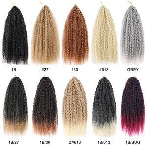Bán Buôn 20Inch 90G New Marley Tổng Hợp Crochet Tóc Afro Yaki Kinky Xoăn Fluffy Ombre Brazil Bện Duy Nhất Sợi Ngang - Product Image 2