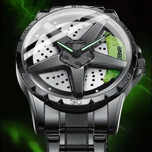 <span class=keywords><strong>Reloj</strong></span> BINBOND 001 con Diseño de Freno de Motor de Locomotora, Esfera Hueca con Diseño de Rueda de Auto, Correa de Acero, Deportivo, Resistente al Agua, <span class=keywords><strong>Reloj</strong></span> de Cuarzo para Hombre - Product Image 4