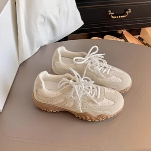 Zapatos de entrenamiento alemanes de cuero genuino para mujer, zapatillas deportivas informales blancas, Característica de Aumento de altura, zapatos transpirables para correr - Product Image 4