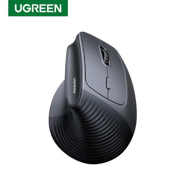 UGREEN M571 Vertical Wireless Blue-tooth Mouse 2.4G 4000 DPI Mouse 5 Mute Buttons Wireless Optical Mouse for Laptop PC Computer