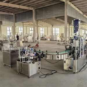 Quay tự động lọ nhỏ chai monoblock Tinh dầu làm đầy chất lỏng đóng nắp máy dán nhãn dây chuyền sản xuất - Product Image 5