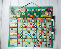 Tableau de récompenses et de tâches hebdomadaires magnétique pour enfants, prêt à l'emploi, idéal pour l'école et la maternelle - Vente chaude