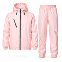Ensemble imperméable et coupe-vent unisexe en PVC avec capuche, veste et pantalon réutilisables, léger, pour moto et escalade, en tissu Oxford
