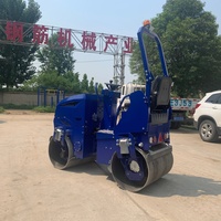 Rouleau compresseur vibrant à double tambour fiable de 2 tonnes et 1,5 tonne pour la construction routière, à vendre