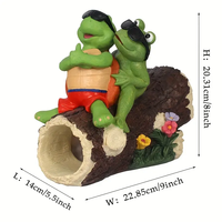 Statue décorative amusante de couple de tortues pour couvercle de drain, jardin, gouttière et extension de descente de pluie