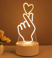 Veilleuse LED Moderne Personnalisée Anime Noël 3D RGB Contrôle par Interrupteur Alimentée par USB/Type-C Dimmable pour Chambre d'Enfant Décoration de la Maison