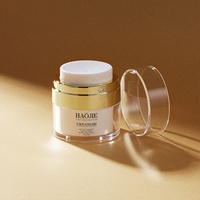 Pot hydratant de luxe à double paroi 1oz 15g 30g 50g pot hydratant à pompe sans air 15ml 30ml 50ml pot de crème cosmétique sans air en acrylique avec couvercle en or