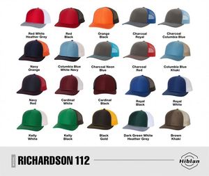 Casquette Trucker Homme Personnalisable 6 Panneaux Réglable Style 112 Broderie Maille Patch Cuir Personnalisé Certifié BSCI Vierge Richardson - Product Image 5
