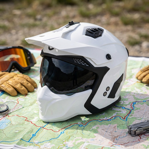 Casco Convertible de Doble Propósito, Certificado por el DOT, Material ABS, Doble Lente, Ligero y Transpirable, Casco de Seguridad para Ciclismo - Product Image 1