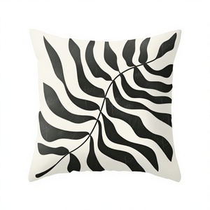 Funda de Cojín de Algodón Estampada Única, Estilo Bohemio, Decoración del Hogar, Suave y Cómoda, Patrón Geométrico Vintage, Funda de Almohada Decorativa - Product Image 1