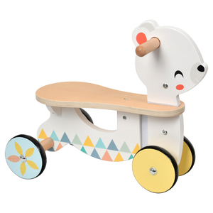 Nouveau jouet à roulettes classique sur le thème de l'ours, avec un design stable à quatre roues et un siège confortable, trottinette de développement précoce pour les tout-petits - Product Image 1