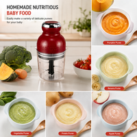 Petit hachoir électrique pour purée de bébé, hachoir à ail détachable et lavable, outil de cuisine pour hacher la viande, les fruits et les noix