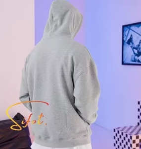 Sifot Custom Boxy Fit Heavyweight Cotton Puff Print Zipper <b>Hoodie</b> Embroidered Logo <b>Men</b> 330gsm Puff Print - Product Image 2