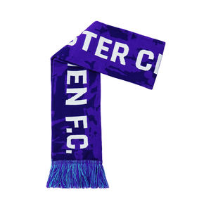 고품질 양면 맞춤형 니트 축구 스카프 자카드 팀 클럽 응원 슬로건 태슬 스카프 - Product Image 2