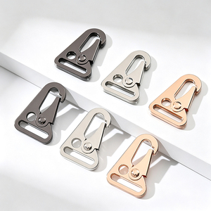 Hebilla de Metal con Clip, Aleación de Zinc Plateada, Herraje Duradero para Bolsos y Ropa en Colores Negro, Plateado y Oro Rosa - Product Image 1