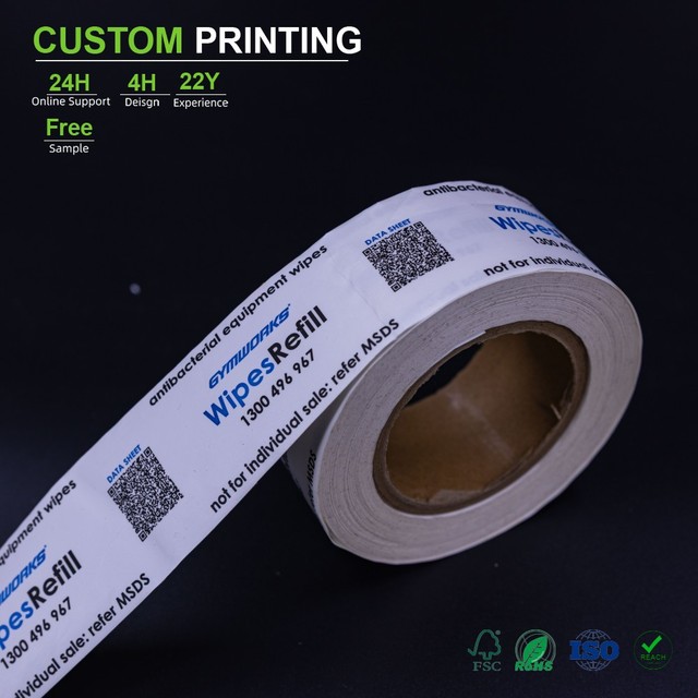 Scan Tracking Functional Link Eco Friendly Recyclable Labels Custom Manufacturing Service Custom Logo Qr Code Stickers