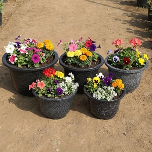 Certified Supplier Heavy Duty Multi-Size Speckled <b>Plastic</b> Plant Pots Custom Logo Accepted Direct Factory Wholesale Prices - Product Image 1
