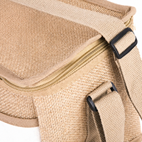 Sac isotherme en jute naturel avec couvercle à fermeture hermétique en aluminium pour le transport de repas chauds ou froids