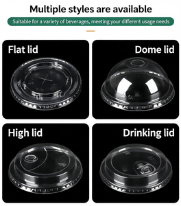 Couvercle multifonctionnel séparé en PP <span class=keywords><strong>pour</strong></span> gobelets à <span class=keywords><strong>bulles</strong></span>, café, gobelets en papier, accessoire d'emballage alimentaire jetable anti-fuite - Product Image 4
