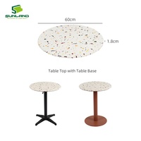Table de jardin moderne en aggloméré de bois pressé, résistante à l'eau, pour usage extérieur et commercial (cafés, restaurants, hôtels)