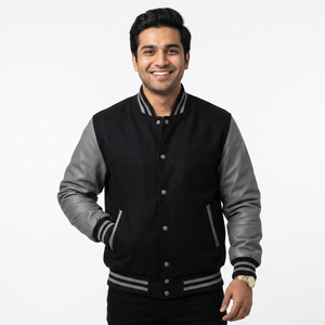 2026 <b>Top</b>-Quality Winter Wear Men's Genuine <b>Leather</b> Varsity Jacket CollegeBaseballjacket for men - Product Image 1