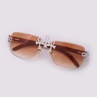 Lunettes de soleil de luxe en moissanite VVS avec verres miroir, design diamant Ice Out, lunettes de mode unisexe, style hip hop club