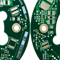 Carte de circuit imprimé FR4 personnalisée en forme d'anneau avec surface verte, carte de circuit imprimé circulaire pour contrôleur