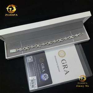 Hot Selling Bulk Stock Rapper Jewelry Iced Out Cross Design Moissanite Cuban Chain Hip Hop 925 Silver <strong>InfinIty</strong> Cuban <strong>Bracelet</strong> - Product Image 4