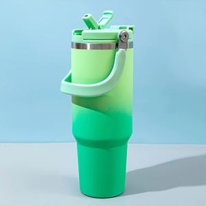Bouteille d'eau en acier inoxydable de grande capacité 40 oz avec poignée, thermos à double paroi, tasse de voyage pour les sports de plein air - Product Image 1