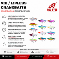 REDEYES VIB-36 Leurre vibrant pour rivière à saumon - Appât de surface pour lancer longue distance, leurre dur en plastique pour la pêche en eau douce et en eau salée