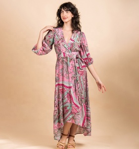 Vestidos con cuello en V de buena calidad vestidos casuales éxito de ventas para niñas de China - Product Image 4